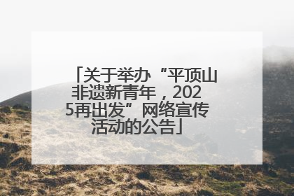关于举办“平顶山非遗新青年，2025再出发”网络宣传活动的公告