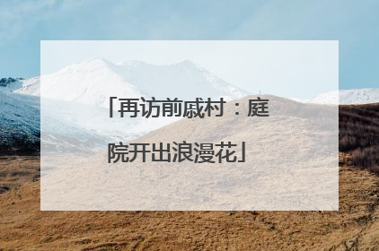 再访前戚村：庭院开出浪漫花