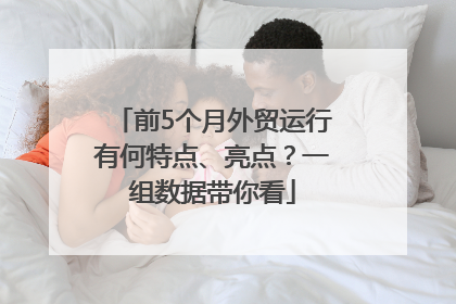 前5个月外贸运行有何特点、亮点？一组数据带你看