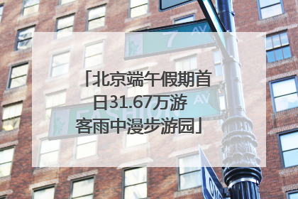 北京端午假期首日31.67万游客雨中漫步游园