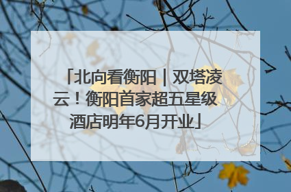 北向看衡阳｜双塔凌云！衡阳首家超五星级酒店明年6月开业