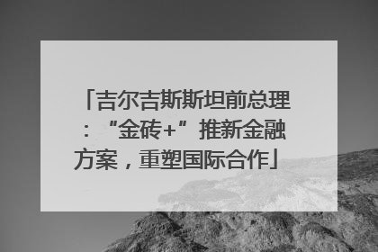 吉尔吉斯斯坦前总理：“金砖+”推新金融方案，重塑国际合作