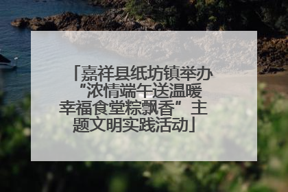嘉祥县纸坊镇举办“浓情端午送温暖 幸福食堂粽飘香”主题文明实践活动
