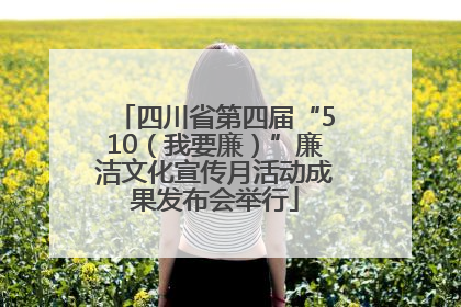 四川省第四届“510（我要廉）”廉洁文化宣传月活动成果发布会举行
