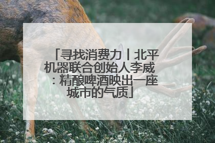 寻找消费力丨北平机器联合创始人李威：精酿啤酒映出一座城市的气质