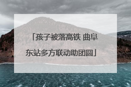 孩子被落高铁 曲阜东站多方联动助团圆
