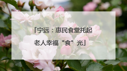 宁远：惠民食堂托起老人幸福“食”光