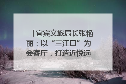 宜宾文旅局长张艳丽：以“三江口”为会客厅，打造近悦远来的国际旅游城市｜文旅局长说