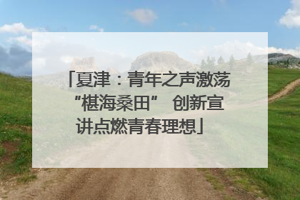 夏津：青年之声激荡“椹海桑田” 创新宣讲点燃青春理想