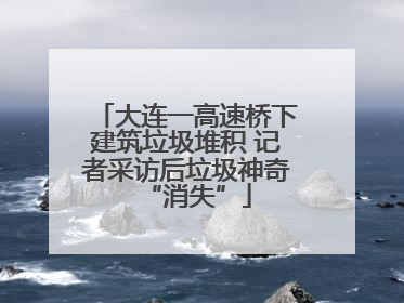 大连一高速桥下建筑垃圾堆积 记者采访后垃圾神奇“消失”