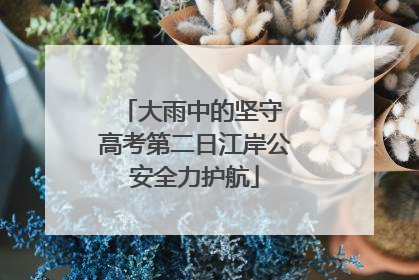 大雨中的坚守 高考第二日江岸公安全力护航