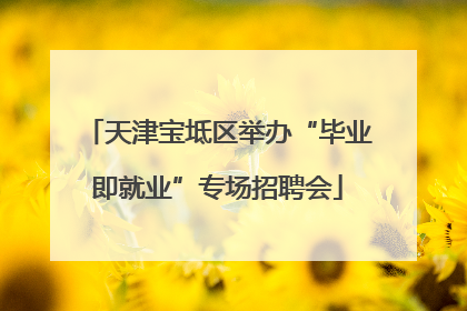 天津宝坻区举办“毕业即就业”专场招聘会
