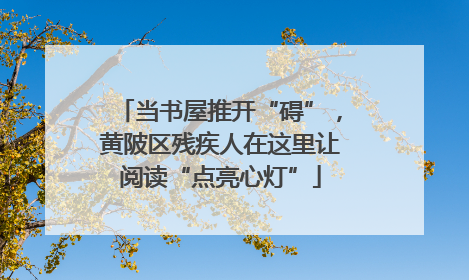 当书屋推开“碍”，黄陂区残疾人在这里让阅读“点亮心灯”