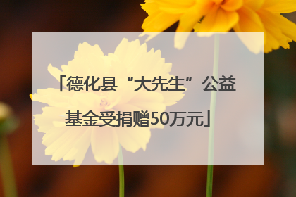 德化县“大先生”公益基金受捐赠50万元