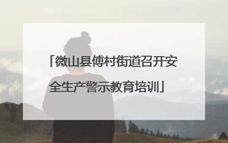微山县傅村街道召开安全生产警示教育培训