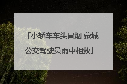 小轿车车头冒烟 蒙城公交驾驶员雨中相救