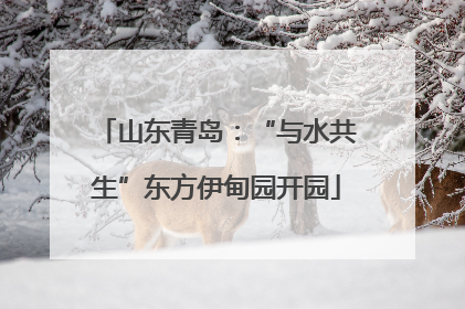 山东青岛：“与水共生”东方伊甸园开园