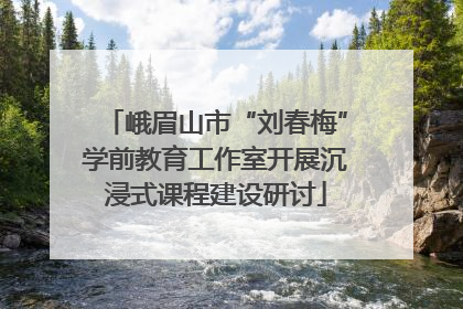 峨眉山市“刘春梅”学前教育工作室开展沉浸式课程建设研讨
