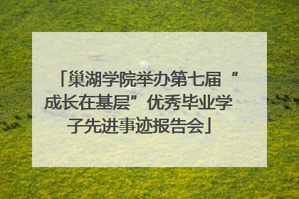 巢湖学院举办第七届“成长在基层”优秀毕业学子先进事迹报告会