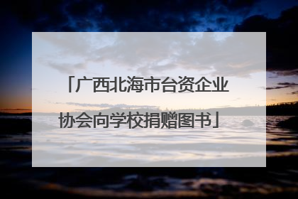广西北海市台资企业协会向学校捐赠图书