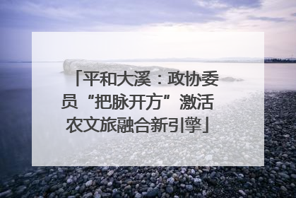 平和大溪：政协委员“把脉开方”激活农文旅融合新引擎