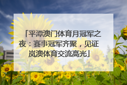 平潭澳门体育月冠军之夜：赛事冠军齐聚，见证岚澳体育交流高光
