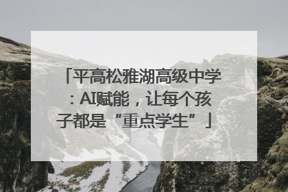 平高松雅湖高级中学：AI赋能，让每个孩子都是“重点学生”