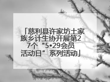 慈利县许家坊土家族乡计生协开展第27个“5•29会员活动日”系列活动