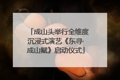 成山头举行全维度沉浸式演艺《东寻·成山赋》启动仪式