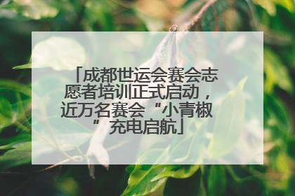 成都世运会赛会志愿者培训正式启动，近万名赛会“小青椒”充电启航