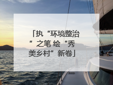 执“环境整治”之笔 绘“秀美乡村”新卷