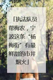 执法队员帮梅农，宁波这条“杨梅街”有最鲜甜的市井烟火