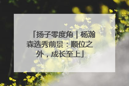 扬子零度角｜杨瀚森选秀前景：顺位之外，成长至上
