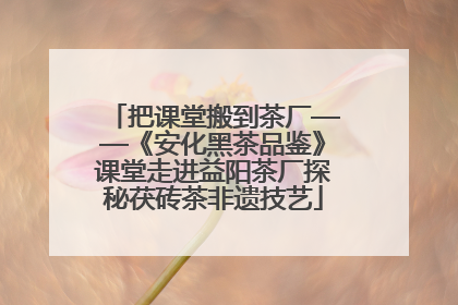 把课堂搬到茶厂——《安化黑茶品鉴》课堂走进益阳茶厂探秘茯砖茶非遗技艺