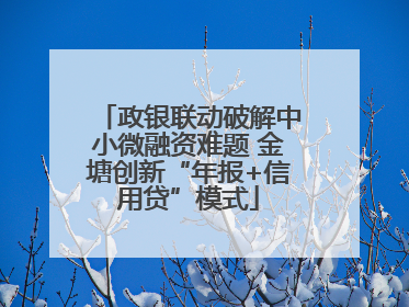 政银联动破解中小微融资难题 金塘创新“年报+信用贷”模式
