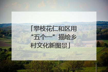 攀枝花仁和区用“五个一”描绘乡村文化新图景