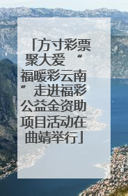 方寸彩票聚大爱 “福暖彩云南”走进福彩公益金资助项目活动在曲靖举行