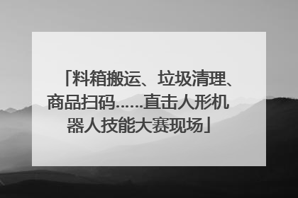 料箱搬运、垃圾清理、商品扫码……直击人形机器人技能大赛现场