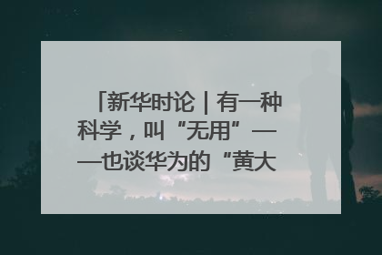 新华时论｜有一种科学，叫“无用”——也谈华为的“黄大年茶思屋”