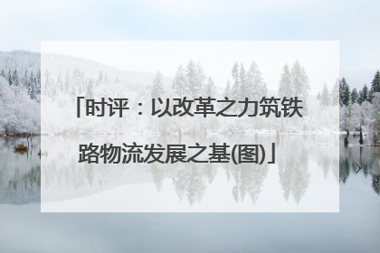 时评：以改革之力筑铁路物流发展之基(图)