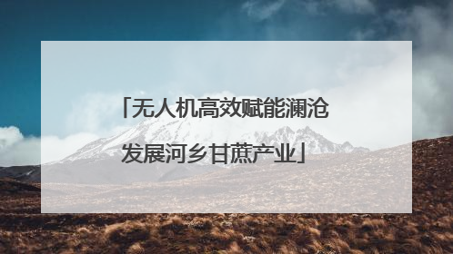 无人机高效赋能澜沧发展河乡甘蔗产业