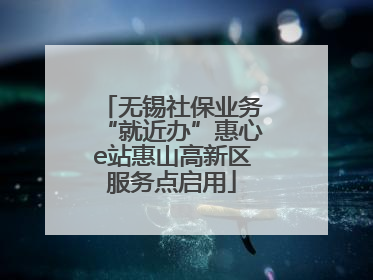 无锡社保业务“就近办”惠心e站惠山高新区服务点启用