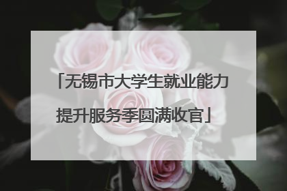 无锡市大学生就业能力提升服务季圆满收官