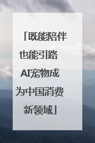 既能陪伴也能引路 AI宠物成为中国消费新领域