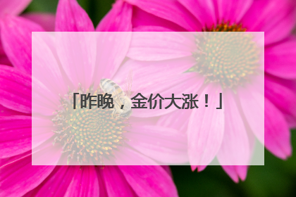昨晚，金价大涨！