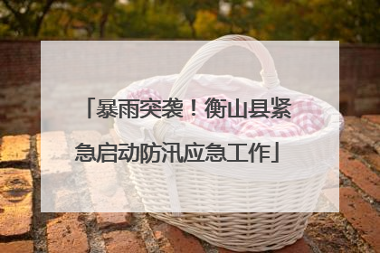 暴雨突袭！衡山县紧急启动防汛应急工作
