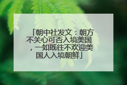 朝中社发文：朝方不关心可否入境美国，一如既往不欢迎美国人入境朝鲜