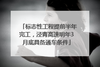 标志性工程提前半年完工，泾青高速明年3月底具备通车条件