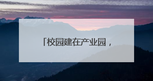 校园建在产业园，专业建在产业链