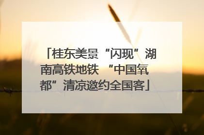 桂东美景“闪现”湖南高铁地铁 “中国氧都”清凉邀约全国客